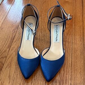 Women's Blue Ankle Strap Heels